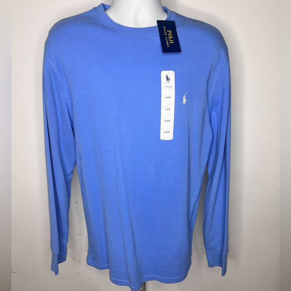 Ralph Lauren Sky Blue Textured Crewneck